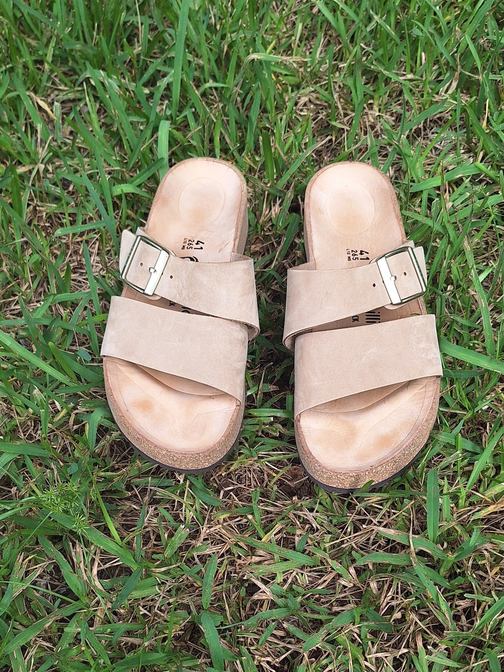 Papillio Women's By Birkenstock Wedge Sandals Tan EU 41 - USA 10 Check Charts.